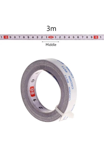3m Tarzı Gönye Testere Parça Mezura Kendinden Yapışkanlı Destekli Metrik Çelik Cetvel M (Yurt Dışından)