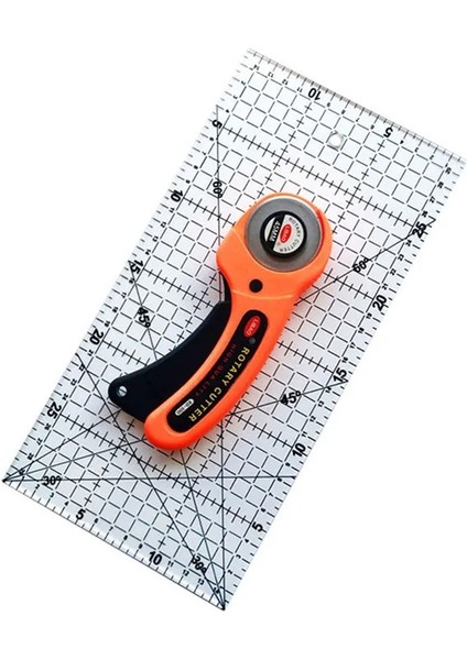 BG2299 Stili Patchwork Alet Kombinasyonu * 30CM Şeffaf Akrilik Malzeme Patchwork Cetvel ve mm Yuvarlak Bıçak (Yurt Dışından) modelleri
