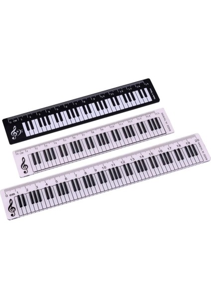Siyah 15CM Tarzı Müzik Cetvel Cetveller Ilköğretim Okulu Öğrencileri Çocuk Boyama Ölçme Ölçeği Yaratıcı Cetvel Ofis Malzemeleri (Yurt Dışından)