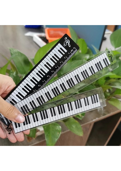 Siyah 15CM Tarzı Müzik Cetvel Cetveller Ilköğretim Okulu Öğrencileri Çocuk Boyama Ölçme Ölçeği Yaratıcı Cetvel Ofis Malzemeleri (Yurt Dışından)
