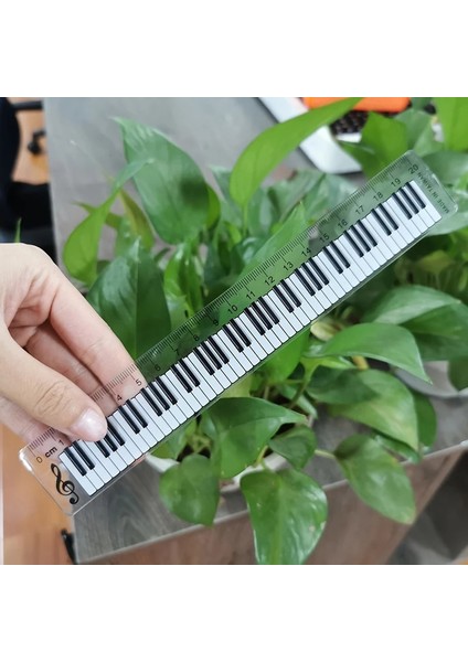 Siyah 15CM Tarzı Müzik Cetvel Cetveller Ilköğretim Okulu Öğrencileri Çocuk Boyama Ölçme Ölçeği Yaratıcı Cetvel Ofis Malzemeleri (Yurt Dışından)
