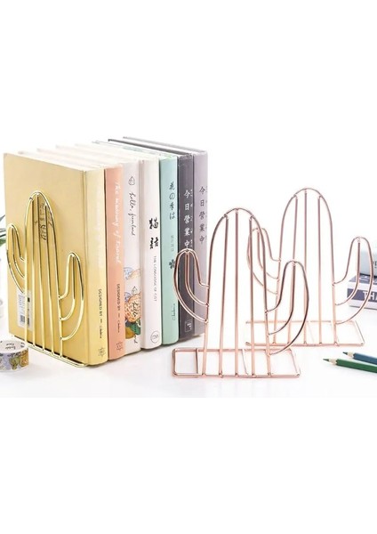 Sarı Stil Hava Yaratıcı Kaktüs Şekilli Metal Kitap Ayracı Kitap Desteği Standı Masa Düzenleyici Depolama Tutucu Raf (Yurt Dışından) modelleri
