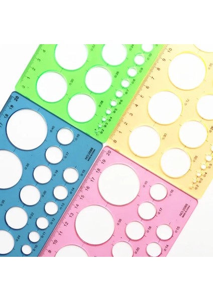 Kırmızı Stil Uzunluk 20CM * Genişlik 10.5cm Yeşil Plastik Öğrenciler Dikdörtgen Şekli Büyük Daire Şablon Cetvel (Yurt Dışından) fırsatları