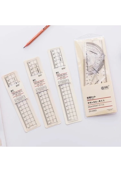 20CM Bir Set Tarzı Basit Şeffaf Plastik Regles Düz Cetvel Çizim Şablonları Kırtasiye (Yurt Dışından) fiyatları