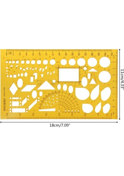 No.13 Tarzı 23 Stil Cetvel Dayanıklı K Reçine Askeri Çizim Mobilya Inşaat Mimarı Şablon Hazırlama Cetvel Stencil Ölçme Aracı (Yurt Dışından)