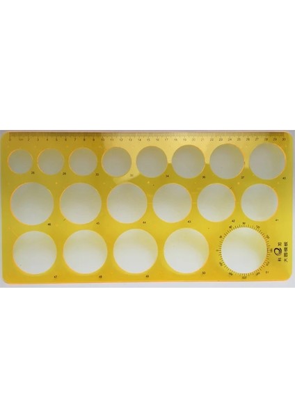 No.9 Tarzı Çizim Şablonu Cetvel Daire Çizim Şablonu Çok Sayıda Çember Içeriyor Çeşitli Çizim Şablonları Mimarlar (Yurt Dışından)