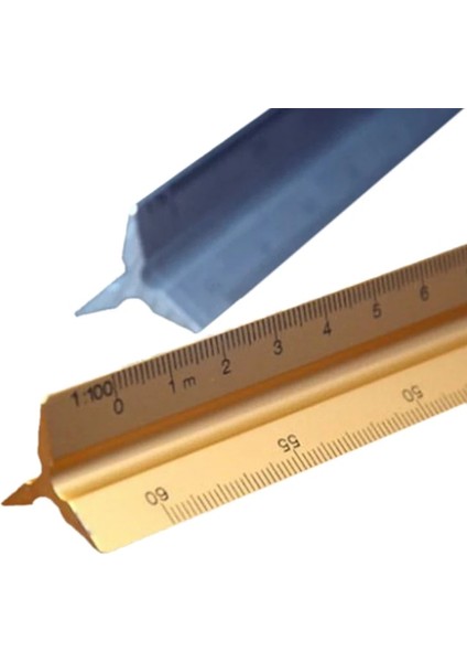 GÜMÜŞ-1-500-BÜYÜK Stil Dezı Üçgen Ölçekli Cetvel 1: Alaşımmetalplastic Düz Cetvel 30CM Mimarmühendis Doğru Çizim Ölçü Aracı (Yurt Dışından) indirimleri