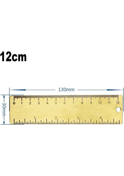 15CM Düz Stil 12CM 15CM 18CM Çift Ölçekli Metal Pirinç Düz Cetvel cm Inç Ofis Okul Matematik Sanat Tasarım Öğrenci Sınavı Ölçme Çizim Aracı (Yurt Dışından) fırsatları