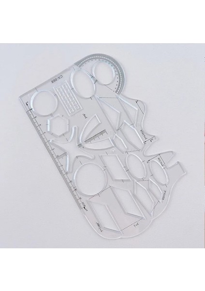 C 2 Adet Tarzı Dönebilen Çizim Şablonu Sanat Tasarımı Inşaat Mimarı Stereo Geometri Daire Çizimi Ölçme Ölçeği Cetvel (Yurt Dışından)