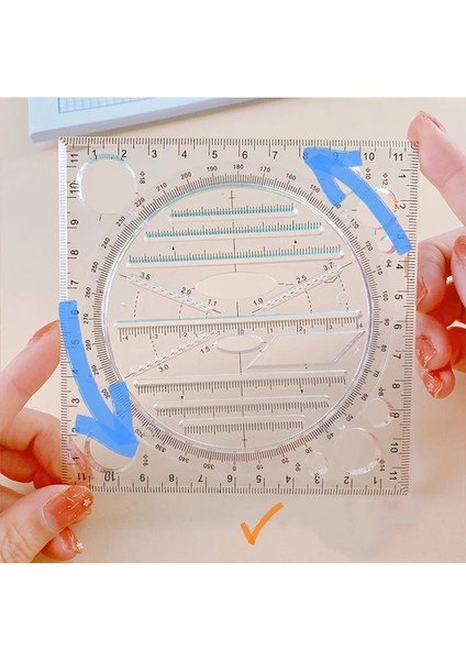 C 2 Adet Tarzı Dönebilen Çizim Şablonu Sanat Tasarımı Inşaat Mimarı Stereo Geometri Daire Çizimi Ölçme Ölçeği Cetvel (Yurt Dışından) fiyatları