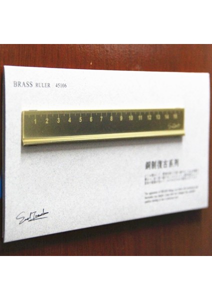 (Et)Eral Traveler'ın Pirinç Cetvel Cetveli. Çok Güzel Retro Seyahat Kırtasiye Serisi. Antik Çin Tarzı Kırtasiye Oksidat Yok (Yurt Dışından)