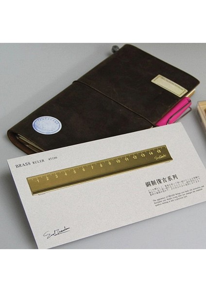 (Et)Eral Traveler'ın Pirinç Cetvel Cetveli. Çok Güzel Retro Seyahat Kırtasiye Serisi. Antik Çin Tarzı Kırtasiye Oksidat Yok (Yurt Dışından) modelleri