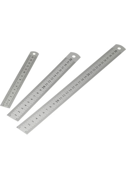 20CM Tarzı Mcmcmcm Çift Taraflı Ölçek Paslanmaz Çelik Düz Cetvel Ölçme Aracı Okul Ofis Malzemeleri (Yurt Dışından)