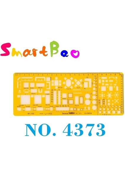 NO.4373 Tarzı Plastik Çizim Şablonu Cetvel Seti Oluşturma Geometrik Çizim Cetvel Çizim Çizimleri Mimari (Yurt Dışından)