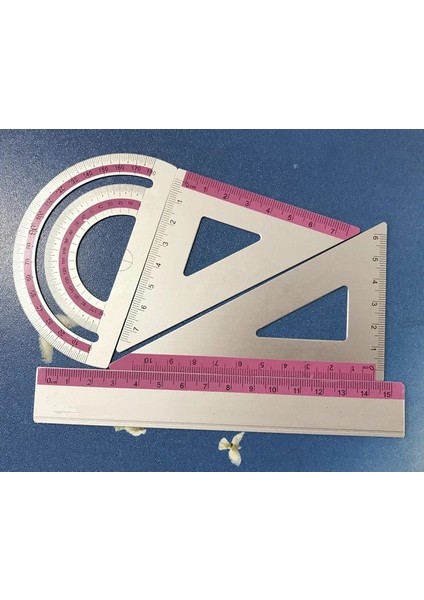 Cetvel 1 Takım Stili Et Yeni Alüminyum Alaşım Cetvel Çizim Ölçüm Geometri Üçgen Cetvel Düz Kenar Iletki Cetveller Çeşitli (Yurt Dışından)