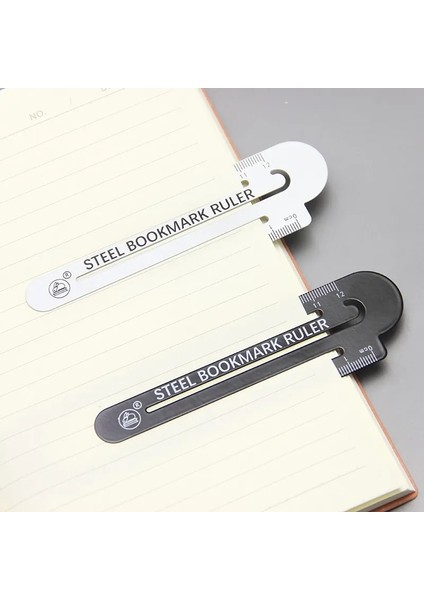 Siyah 12CM Tarzı 12CM Beyaz Siyah Renk Çelik Bookmark Cetvel, Cep Boyu Iletki Düz Cetvel Metal Clool Öğrenci Malzemeleri A6593 (Yurt Dışından)