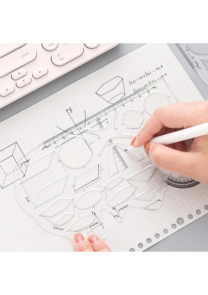 Mathgeometryfunction Çizim Için Iletki ile 1 Adet Çok Fonksiyonlu Geometrik Cetvel 7.56X4.53IN (Yurt Dışından) fiyatları
