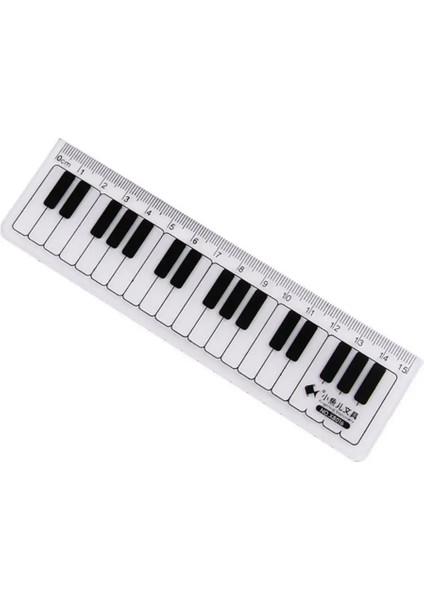 Piyano Stili 15CM Plastik Düz Cetveller Siyah Beyaz Müzik Notaları Piyano Şeffaf Çizim Ölçme Cetvel Öğrenci Kırtasiye (Yurt Dışından)
