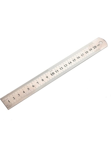 1 Adet Paslanmaz Çelik Metal Cetvel Metrik Kural Hassas Çift Taraflı Ölçme Aracı (Yurt Dışından)