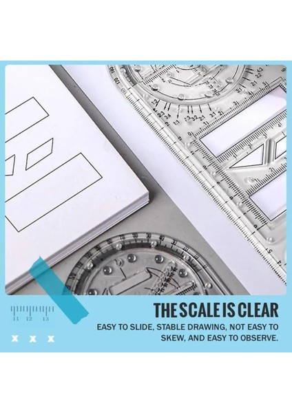 C Stili Çok Fonksiyonlu Geometrik Cetvel Geometrik Çizim Şablonu Okul Ofis Mimarisi Tedarik Dıy Çizim Için Ölçme Aracı (Yurt Dışından) modelleri