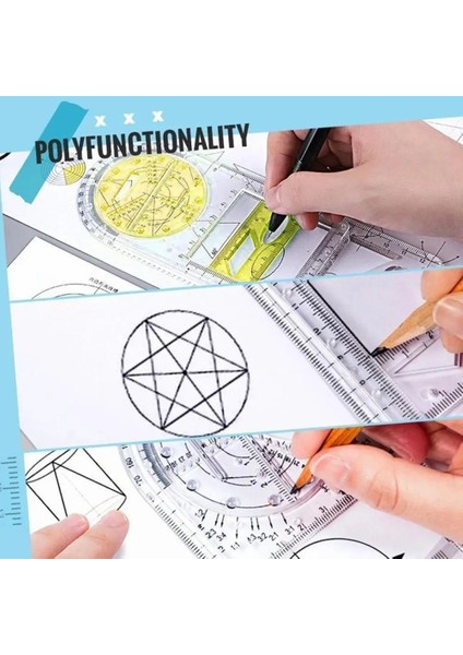 C Stili Çok Fonksiyonlu Geometrik Cetvel Geometrik Çizim Şablonu Okul Ofis Mimarisi Tedarik Dıy Çizim Için Ölçme Aracı (Yurt Dışından) indirimleri