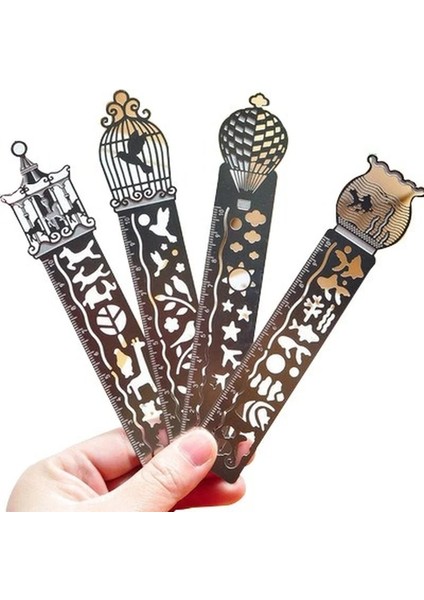 Kafesteki Kuş Stili Yaratıcı Çok Fonksiyonlu Düz Cetvel 10 cm Oymak Nefis Metal Imi Ölçekli Cetvel Nefis Çizim Simgesi Modeli Cetvel (Yurt Dışından) fiyatları