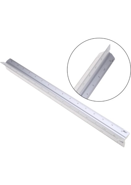 No.5 Tarzı 30 cm Alüminyum Mimar Ölçekli Üçgen Ölçekli Cetvel Blueprint Için Üçgen Cetvel Çizim Cetvel Mimar Cetvel (Yurt Dışından)