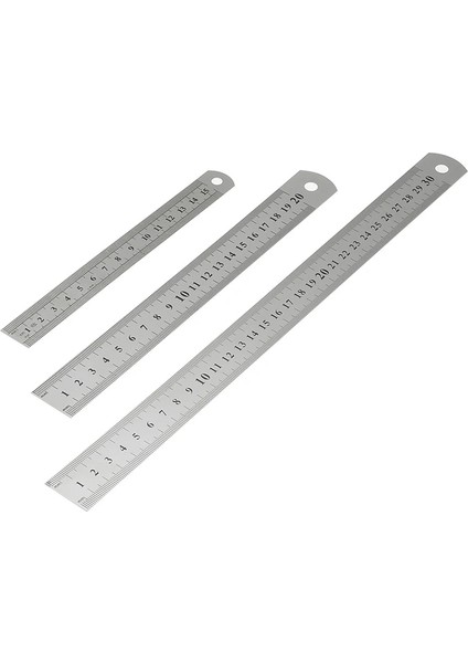 20CM Tarzı Çift Taraflı Düz ​​cetvel cm ve C Ölçekli Paslanmaz Çelik Düz Cetvel Ölçme Aleti (Yurt Dışından)