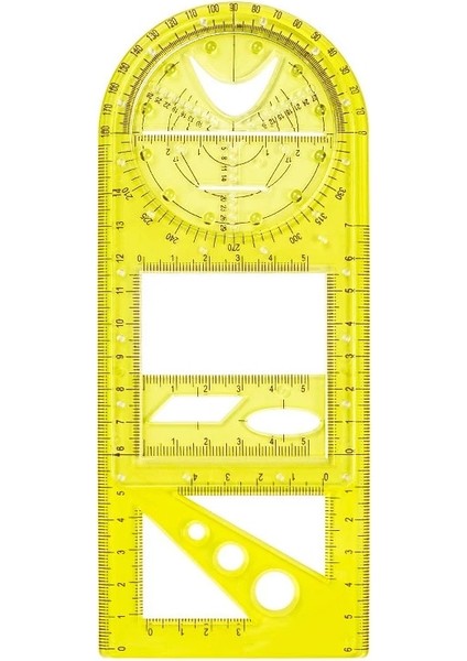 E Stili Çok Fonksiyonlu Geometrik Cetvel Geometrik Çizim Şablonu Okul Ofis Mimarisi Tedarik Için Ölçme Aracı Линейка Школьная (Yurt Dışından)