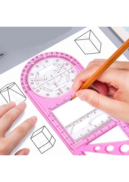 C Stili 30 cm Çok Fonksiyonlu Geometrik Cetvel Geometrik Çizim Şablonu Okul Ofis Malzemeleri Için Ölçme Aracı Öğrenci Çizim Araçları (Yurt Dışından) fiyatları