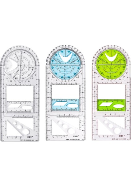 No.3 Tarzı Çok Fonksiyonlu Geometrik Cetvel Dönebilen Hızlı Çizim Şablonu Cetvel Sanat Tasarım Inşaat Mimar Geometri Ölçme Ölçeği (Yurt Dışından) fiyatları