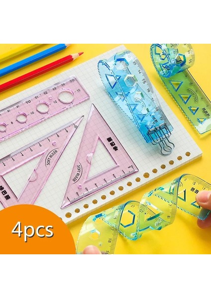 Pembe 15CM Tarzı Et Yumuşak Bükülebilir Düz Cetvel 15CM 20CM Iletki Üçgen Kural Plastld Öğrenci Kırtasiye Malzemeleri (Yurt Dışından) fiyatları
