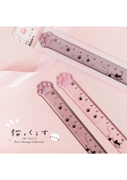 1 Adet Tarzı Sevimli Kedi Pençesi Plastik Düz Cetveller Kawaool Ofis Malzemeleri Planlayıcısı Aksesuarları Öğrenci Ödülü (Yurt Dışından) modelleri