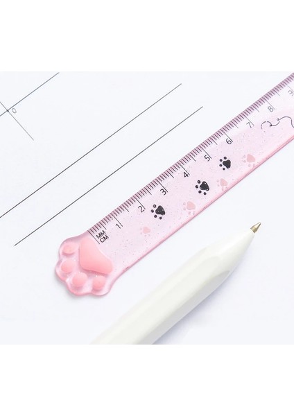 1 Adet Tarzı Sevimli Kedi Pençesi Plastik Düz Cetveller Kawaool Ofis Malzemeleri Planlayıcısı Aksesuarları Öğrenci Ödülü (Yurt Dışından) fırsatları