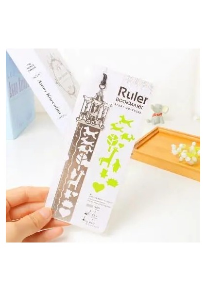 B Tarzı Ute Kawaii Yaratıcı At Birdcage Hollow Metal Imi Cetvel Çocuklar Için Öğrenci Hediye Okul Malzemeleri (Yurt Dışından)