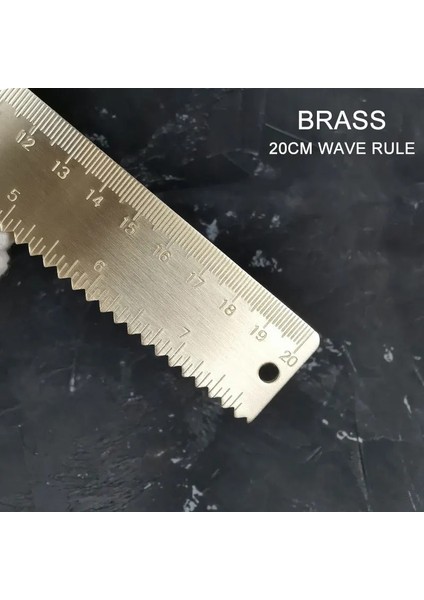 B-20CM Pirinç Tarzı 20CM Pirinç Dalga Düz Cetvel Bakır Dalga Okul Çocuklar Hediye Seti Ölçü Araçları 15CM18CM Metal Bakır Cetvel Kırtasiye Aksesuarları (Yurt Dışından)