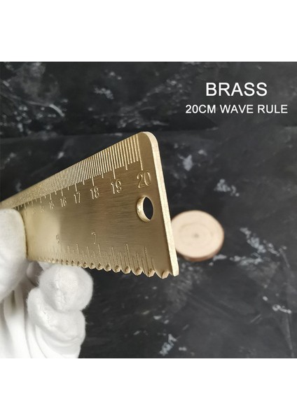 B-20CM Pirinç Tarzı 20CM Pirinç Dalga Düz Cetvel Bakır Dalga Okul Çocuklar Hediye Seti Ölçü Araçları 15CM18CM Metal Bakır Cetvel Kırtasiye Aksesuarları (Yurt Dışından)