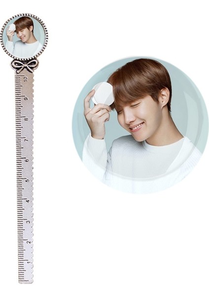 No.5 Tarzı 10 cm Metal Cetvel Sanat Çizim Malzemeleri Ordu Bombası Kpop Boys - V Jung Kook Jımın Rm Suga Jın J Hope - K-Pop Albümü Love Yourself (Yurt Dışından)