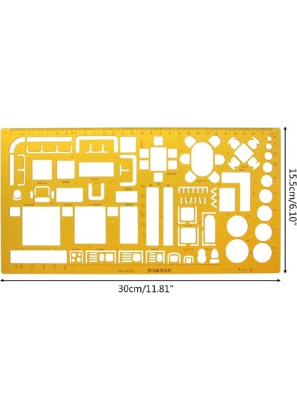 Iç Dekoratör Tasarımı Mobilya Düzeni Mimari Şablon Cetvel Çizimi AUG-23A (Yurt Dışından) modelleri