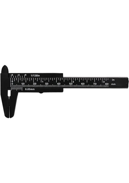 D Stili Çift Ölçekli Plastik Sürmeli Kaliper Mini Sürgülü Sürmeli Ölçer Ölçü Aleti Cetvel Mikrometre Cetvel Sürgülü Cep Kullanışlı (Yurt Dışından)