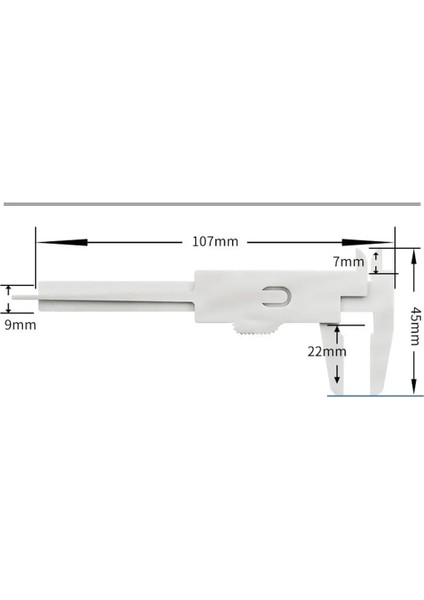 D Stili Çift Ölçekli Plastik Sürmeli Kaliper Mini Sürgülü Sürmeli Ölçer Ölçü Aleti Cetvel Mikrometre Cetvel Sürgülü Cep Kullanışlı (Yurt Dışından) indirimleri