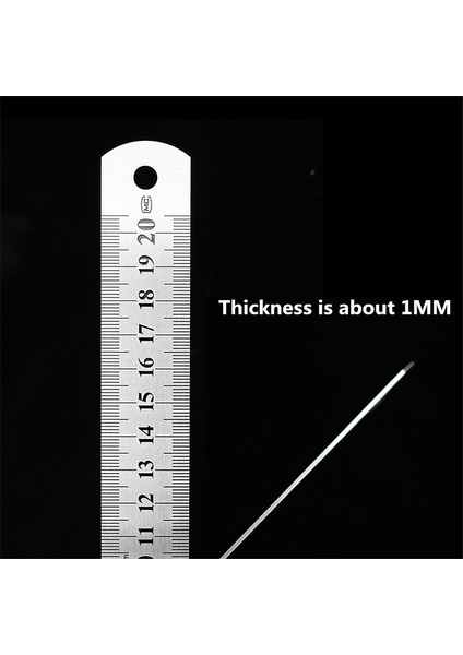 20CM Tarzı Dikiş Ayağı Dikiş cm Paslanmaz Çelik Metal Düz Cetvel Cetvel Aleti Hassas Çift Taraflı Ölçme Aleti (Yurt Dışından)