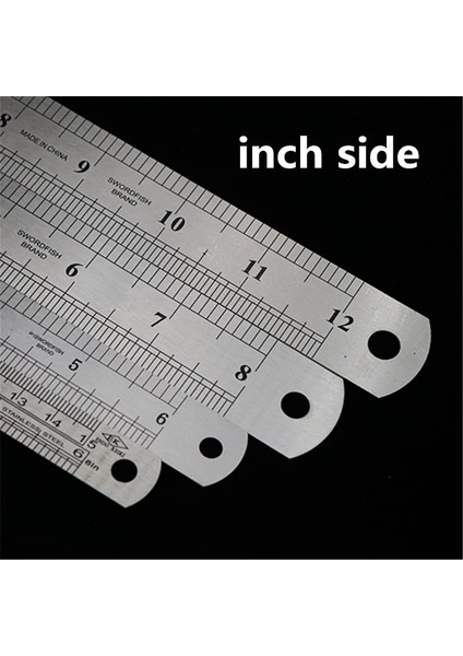 20CM Tarzı Dikiş Ayağı Dikiş cm Paslanmaz Çelik Metal Düz Cetvel Cetvel Aleti Hassas Çift Taraflı Ölçme Aleti (Yurt Dışından)