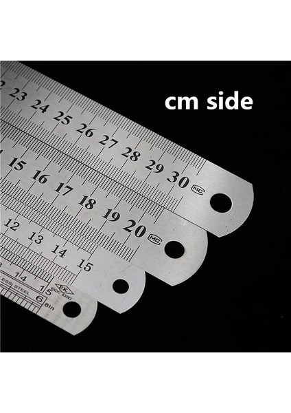 20CM Tarzı Dikiş Ayağı Dikiş cm Paslanmaz Çelik Metal Düz Cetvel Cetvel Aleti Hassas Çift Taraflı Ölçme Aleti (Yurt Dışından)