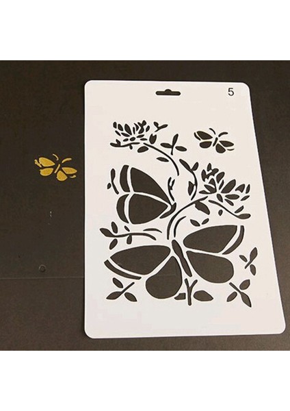 No.5 Tarzı 12 Stilleri Dıy Içi Boş Çiçek Çizim Manuel Boyama Kurulu Şablon Cetvel Stencil Simgesi Aracı Boyama Öğretim Araçları Hediye Sıcak (Yurt Dışından)