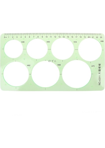 Plastik Cetvel Daireler Geometrik Şablon Cetvel Stencil Ölçme Öğrencileri Sıcak Okul Aksesuarları (Yurt Dışından)