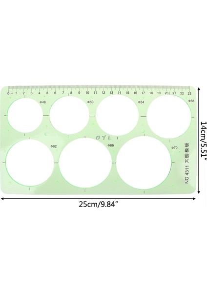 Plastik Cetvel Daireler Geometrik Şablon Cetvel Stencil Ölçme Öğrencileri Sıcak Okul Aksesuarları (Yurt Dışından) modelleri