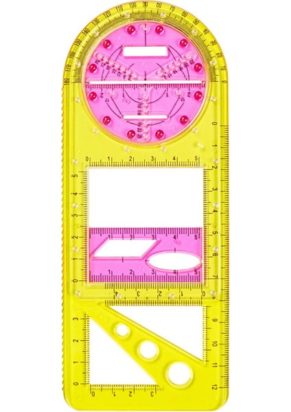 E Stili Çok Fonksiyonlu Geometrik Cetvel Geometrik Çizim Şablonu Çizim Cetvelleri Öğrencileri Için Ölçme Aracı Okul Ofis Malzemeleri (Yurt Dışından)