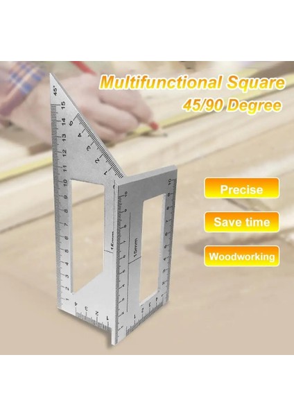 Bir Stil Çok Fonksiyonlu Kare Alüminyum Alaşım Derece Ölçer Açı Cetvel Ölçer Cetvel Araçları ile Ağaç Işleme Aracı Ölçme (Yurt Dışından) modelleri