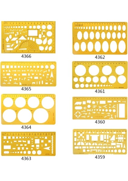 5AC1100476 Stili Mimari Bina Tasarım Çizim Şablonu Cetvel Şablon Ölçme Aracı Yeni (Yurt Dışından) fiyatları